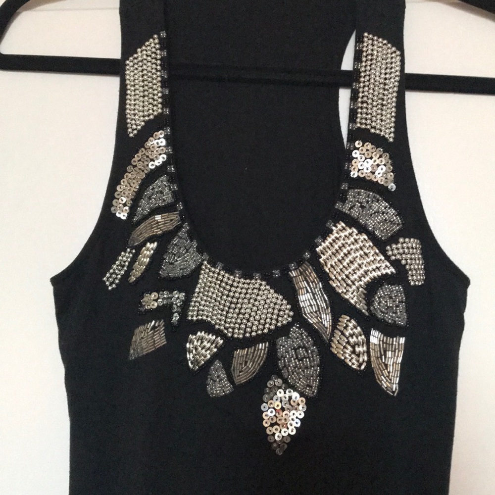 Beaded Detail Racerback Tank - Picture 2 of 3